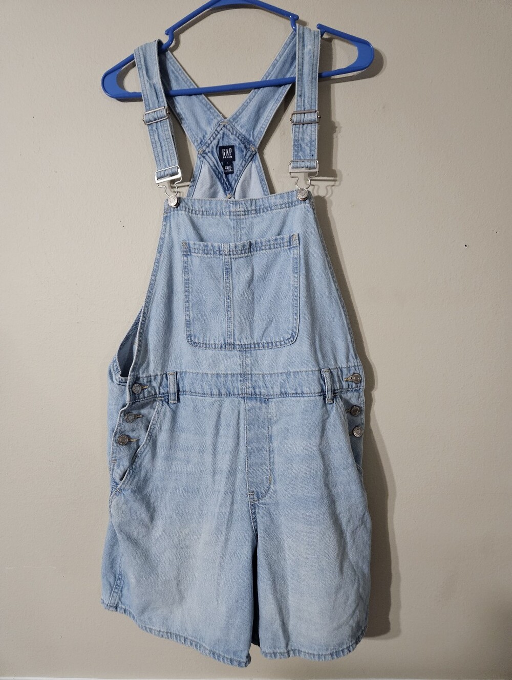 GAP Denim Short Overalls Large